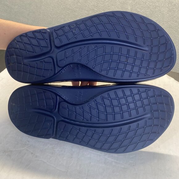OOFOS OOahh Size 11 Womens 9 Mens Slip On Slide Recovery Sandals Blue,Comfort - Picture 3 of 12